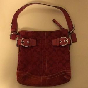 Coach red handbag